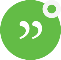 Quotation marks green icon
